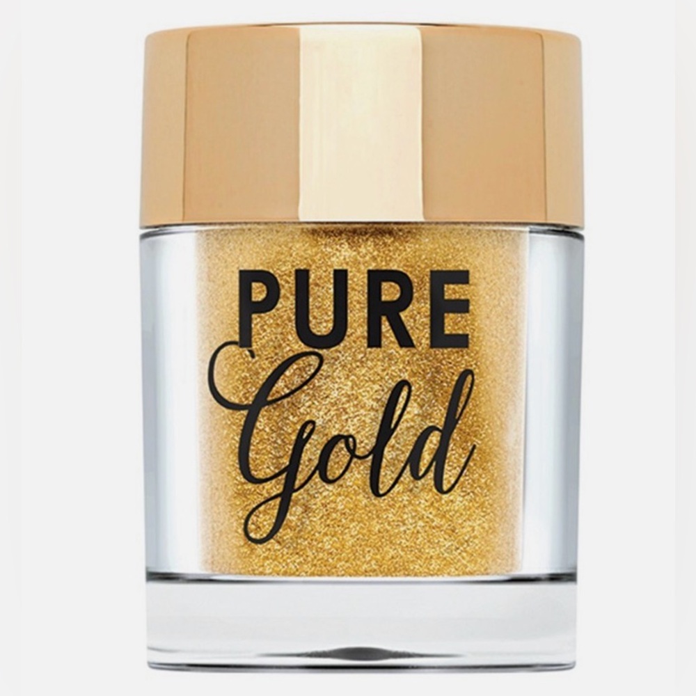 Too Faced Pure Gold Face & Body Glitter + two free makeup samples